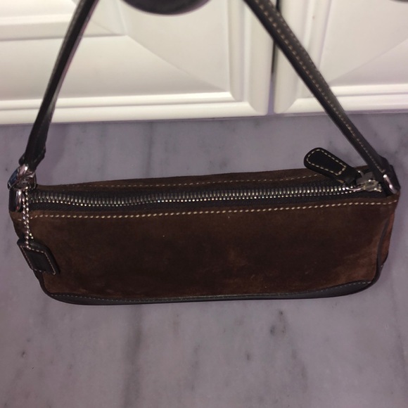 Coach Brown Suede Mini Bag - Picture 8 of 11
